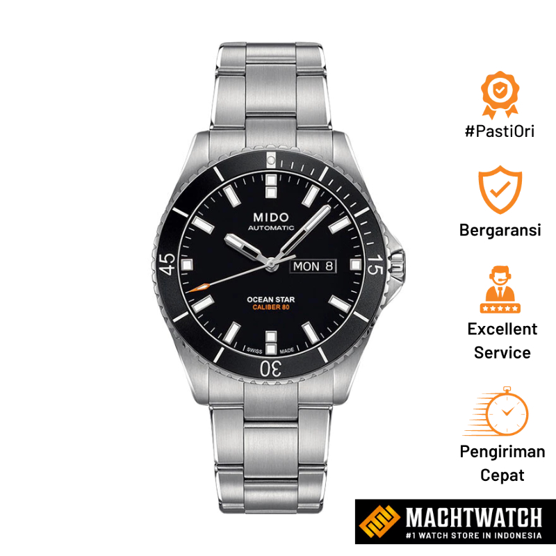 Jam Tangan Pria MIDO Ocean Star M026.430.11.051.00 Caliber 80 Automatic Black Dial Stainless Steel S