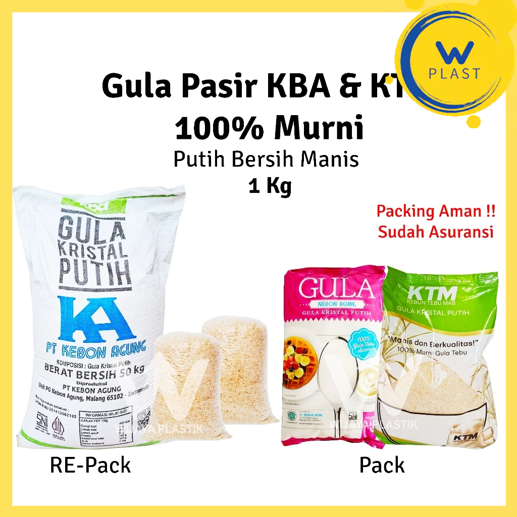 

[1 SAK] Gula Pasir 20 24 50 KG @SAK DUS | KBA KTM lokal murni manis 100% Asli & Putih Bersih kiloan murah ekonomis premium packing aman asuransi 1 karung