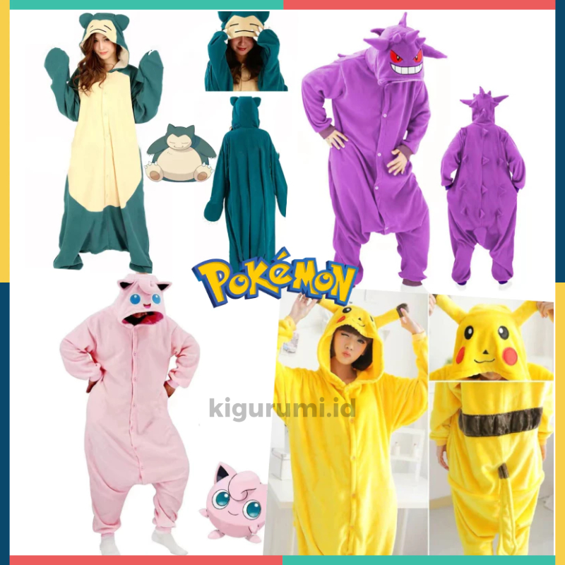 ONESIE POKEMON PIYAMA KOSTUM DEWASA