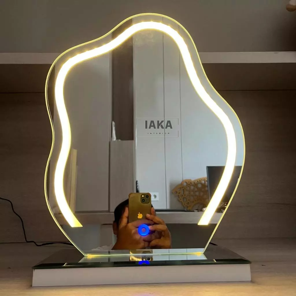 Cermin meja rias/Cermin Awan/cermin Rias LED/cermin sandblast LED