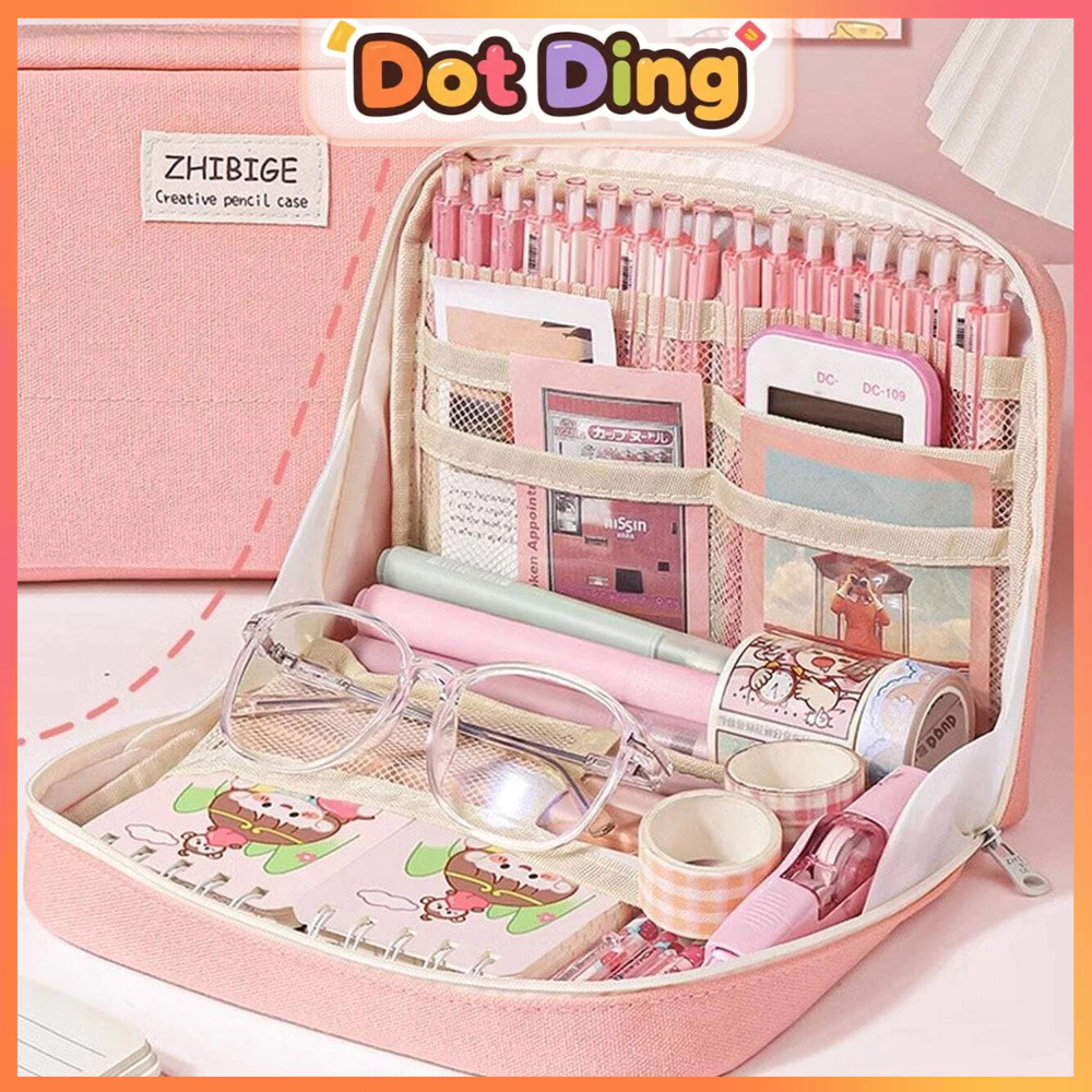 

[DOTDING] ‌Tas Multifungsi Pensil 8 Kompartemen Pouch Organizer / Kosmetik / Perlengkapan Kantor Bahan Tahan Lama H321