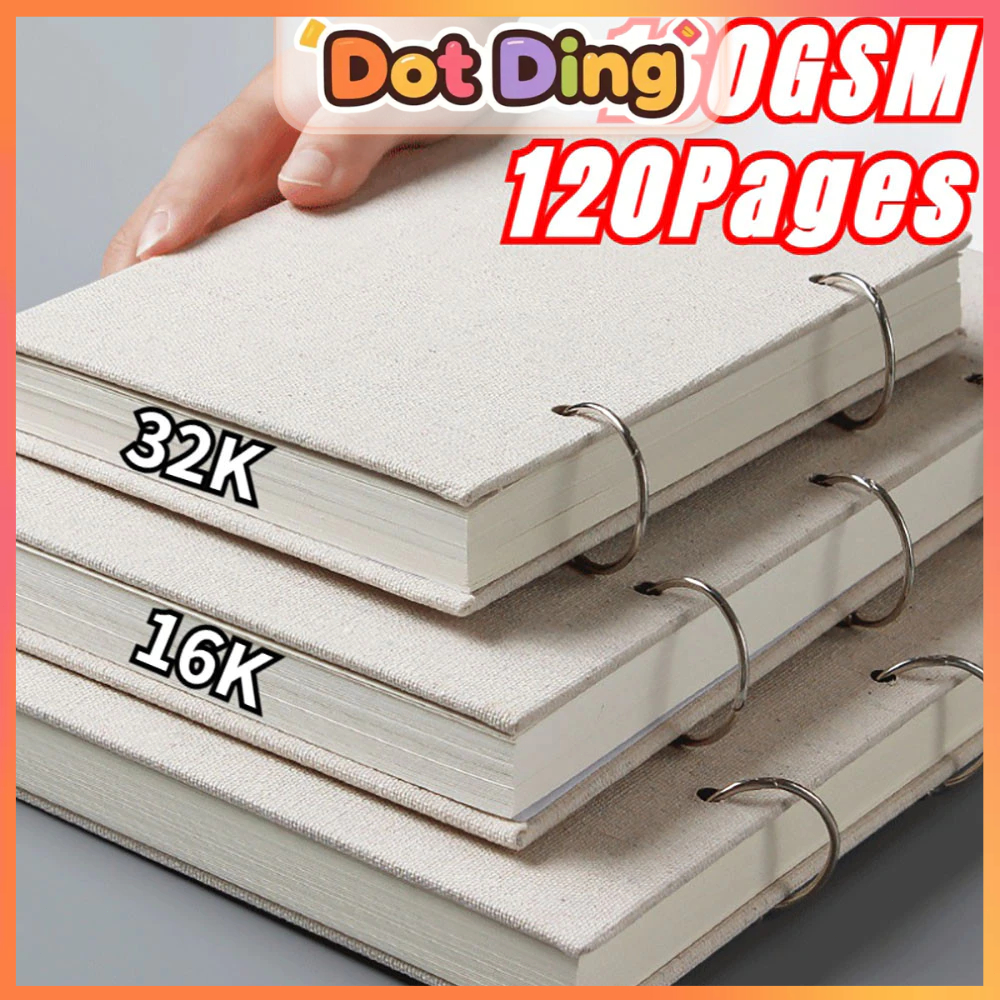

[DOTDING] ‌Notebook Seni Refillable 120 Halaman - Buku Sketsa Spiral dengan Kertas 160GSM untuk Cat Air/Pensil Warna‌ A337