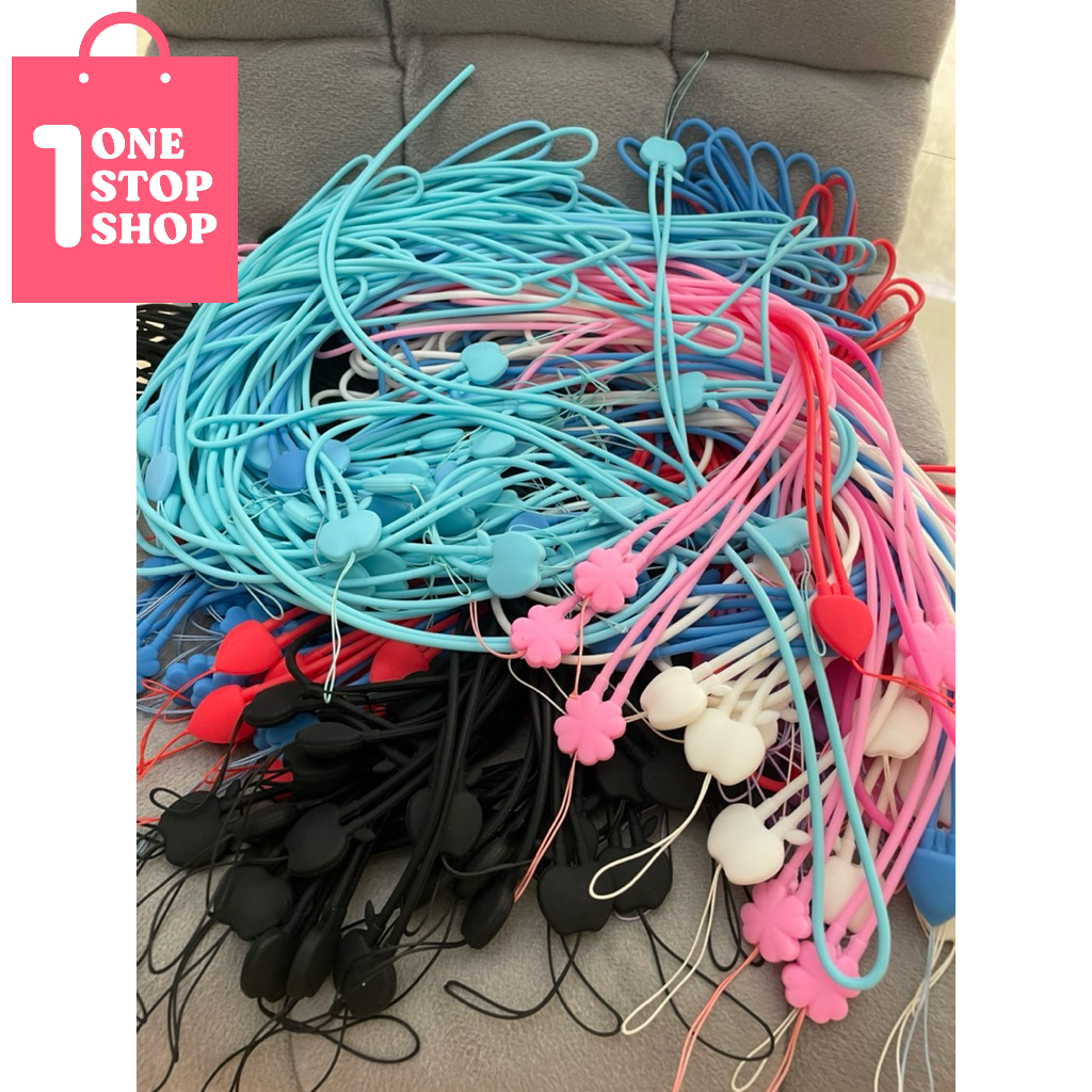Tali silikon lanyard tali leher karet phone HP TWS strap gantungan lanyard inhaler vape panjang 40cm