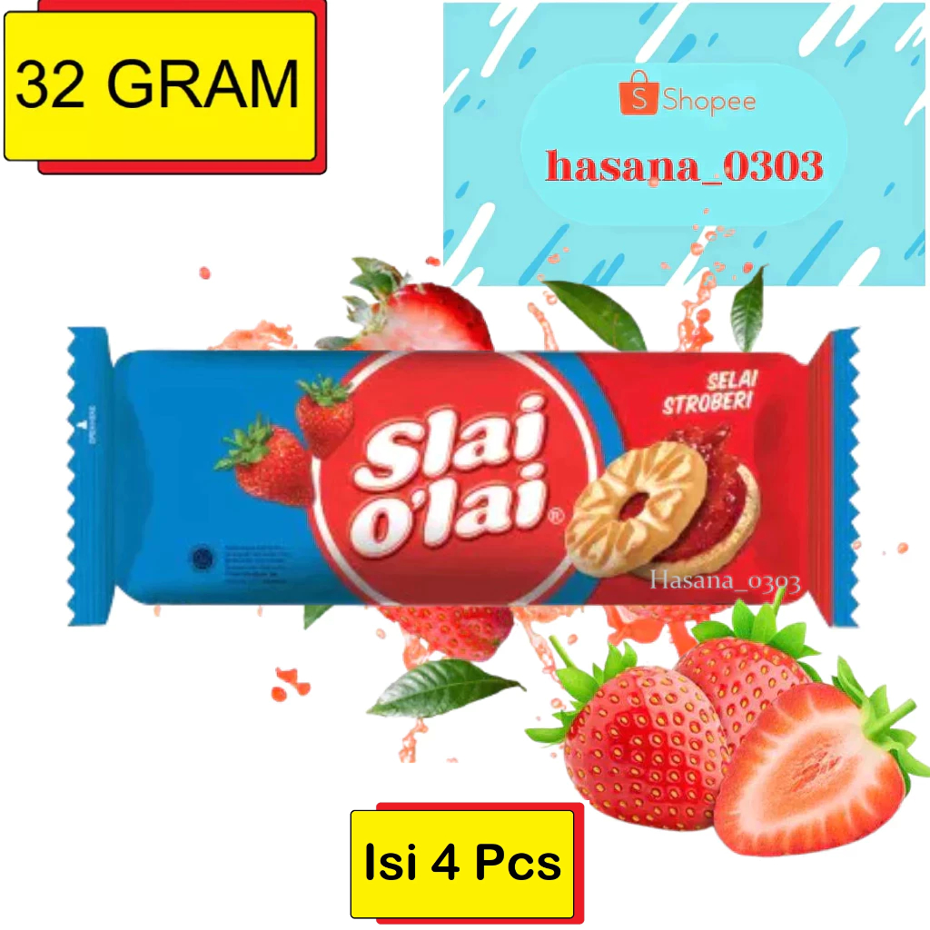 

Roma Slai Olai Strawberry 32 Gram [ isi 4 Pcs ]