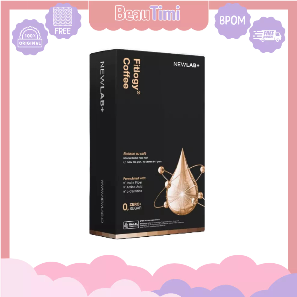 

beautimi - NEWLAB Fitlogy Coffee | Kopi Sehat untuk Kontrol Berat Badan & Gut Health | L-Karnitin & Garcinia Pelangsing Badan 15 Sachet