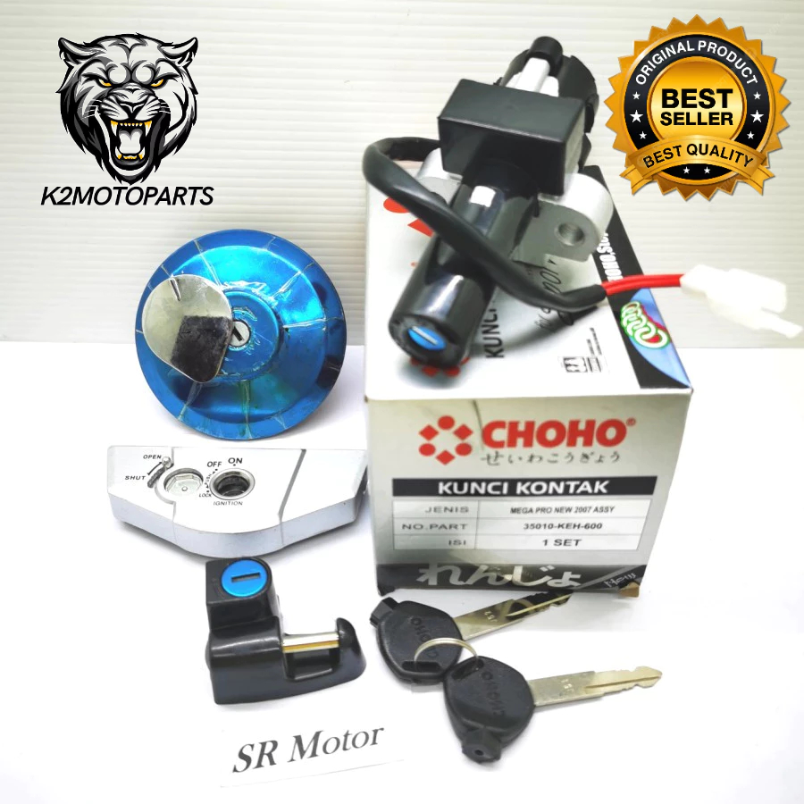 Kunci Kontak Assy Plus Kunci Jok Dan Tutup Tangki Honda Megapro - Megapronew Primus 2007 35010-KEH-6