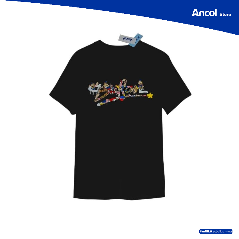 Ancol Baju Kaos Dewasa Dufan Paraf Karakter | Official Merchandise