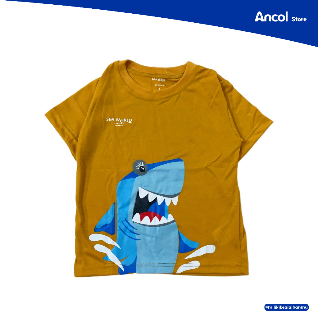 Ancol Baju Kaos Anak Karakter Shark | Official Merchandise