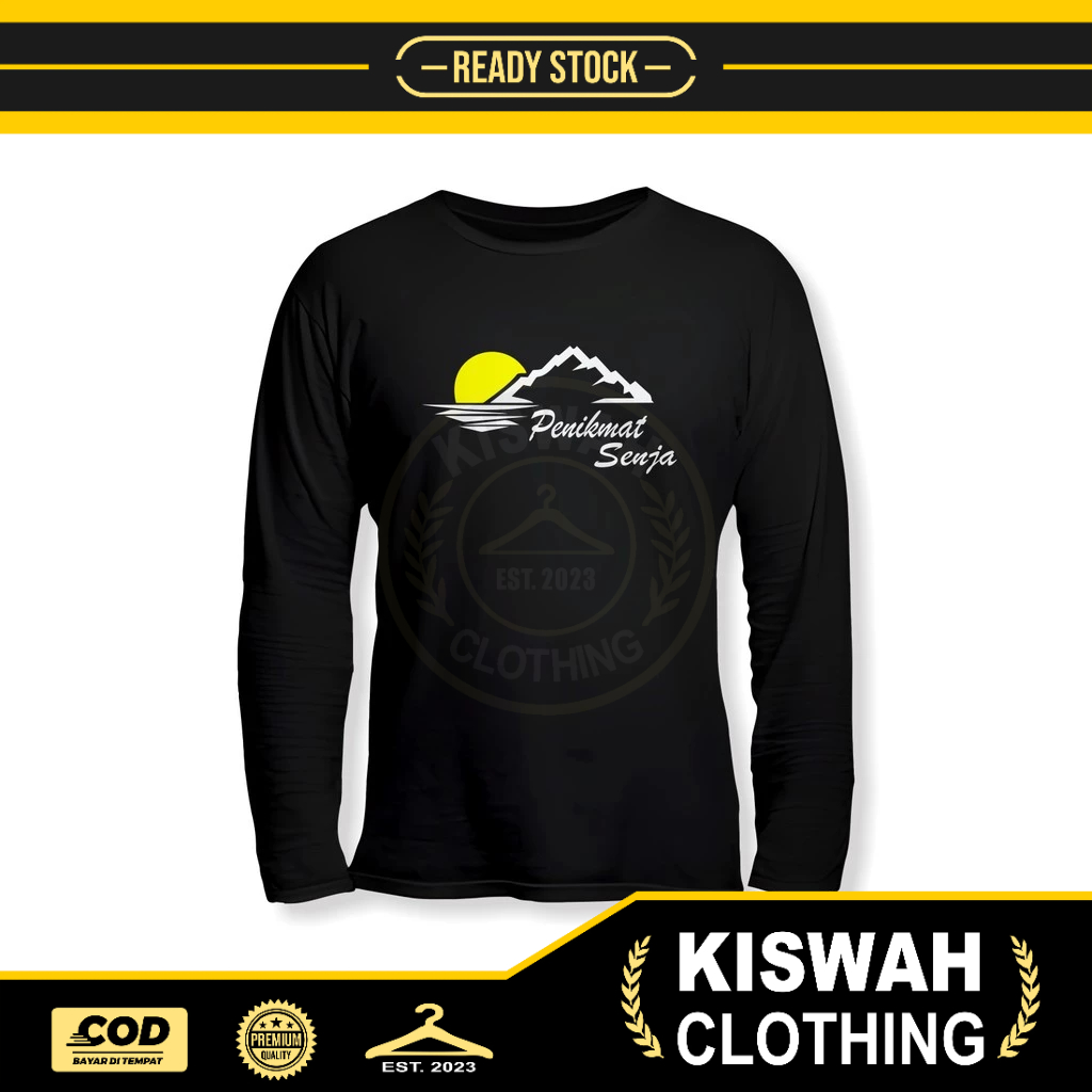 Kaos Tshirt Indie Penikmat Senja Lengan Panjang Kaos Distro