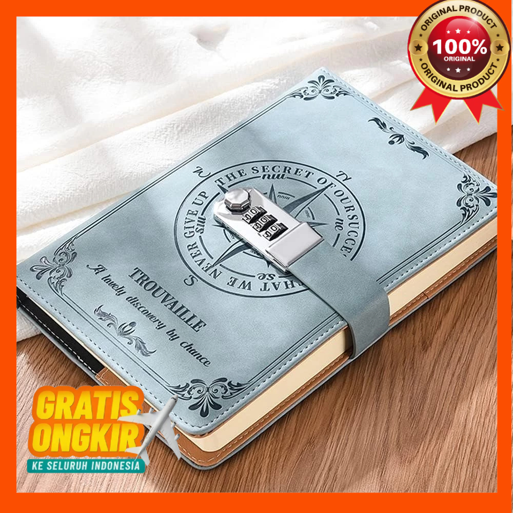 

Toddi Buku Jurnal Leather Diary 200 Halaman Grid A5 with Lock - TD22