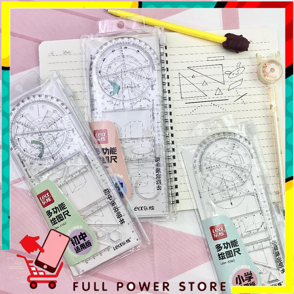 

FPS Penggaris Busur Derajat Rotary Multifungsi Penggaris Geometri Multifunction Geometric Ruler Penggaris Busur Derajat Template Gambar Matematika Alat Ukur untuk Perlengkapan Kantor Sekolah Siswa Seni