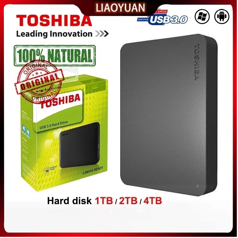 Toshiba 2TB 1TB Hardisk Eksternal 2.5" Portable Hardisk USB 3.0 HDD Untuk PC/Laptop ekternal hardisk