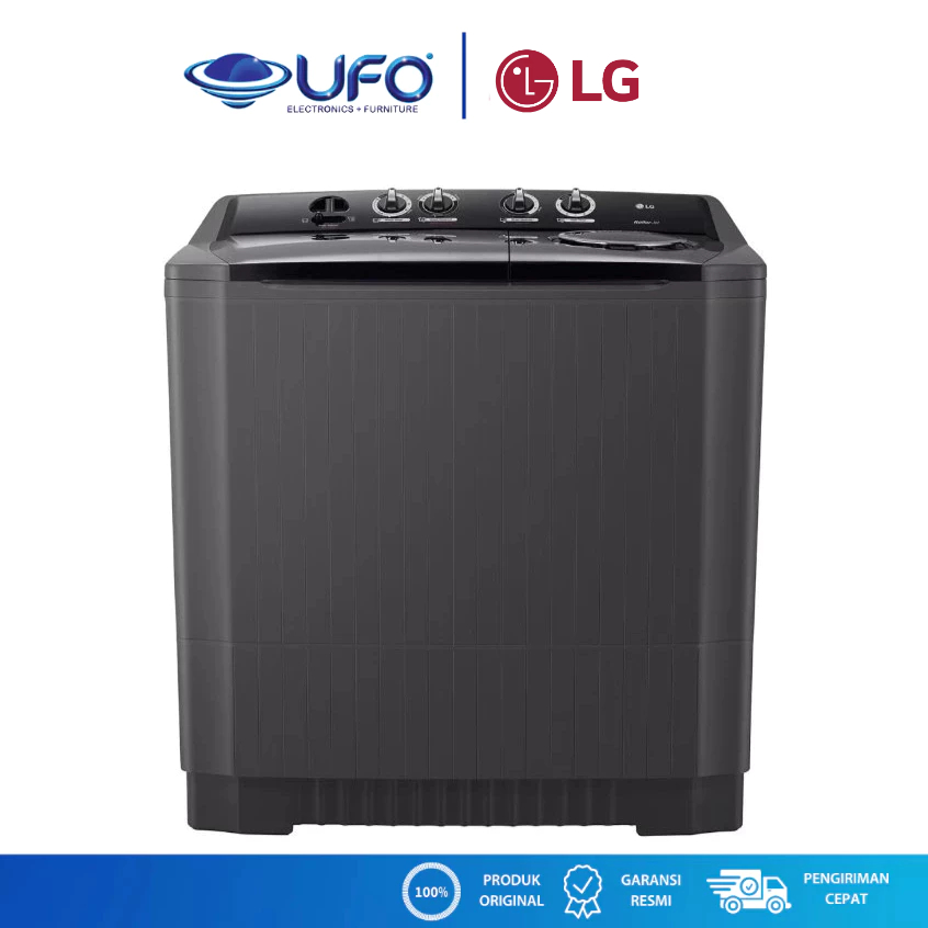 LG Mesin Cuci 2 Tabung 18 Kg Roller Jet Pulsator P1800RTM