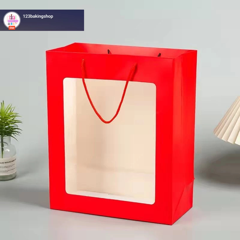 

[Satuan] Paperbag Karton Mika Merah/ Tas Kado Hamper Gift Souvenir Goodiebag Mika Merah Shopping Bag