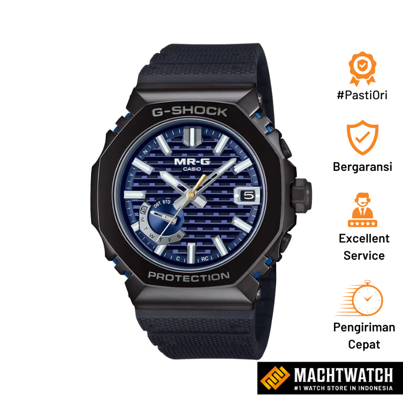[PRJ 12.12] Jam Tangan Pria Casio G-Shock MR-G MRG-B2100R-2AJR Blue Ink Dial Black Resin Band (JDM)