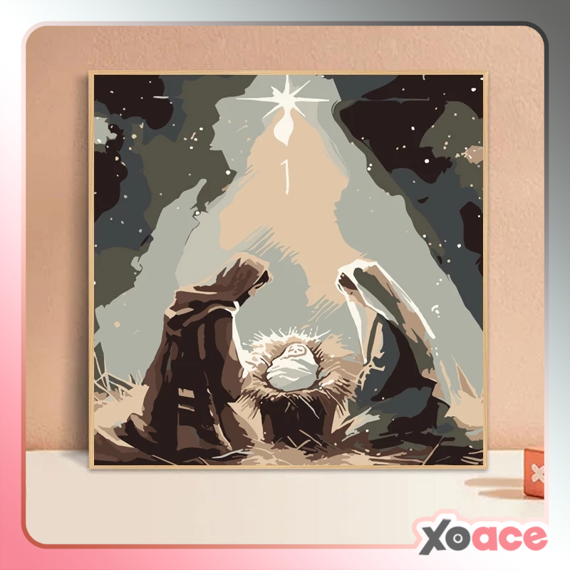 

[20x20] Paint By Number Painting By Numbers Kit DIY Lukisan Religi Yesus Alkitab
