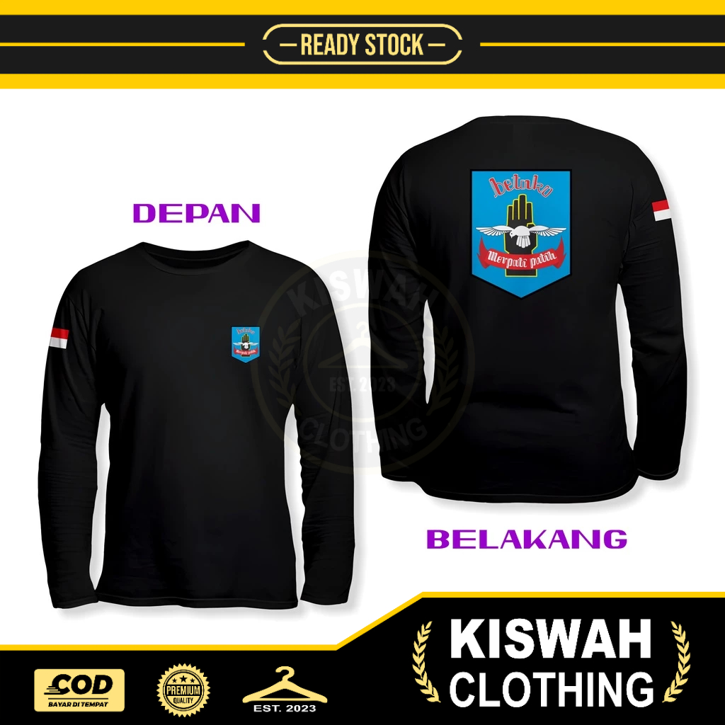 Kaos Tshirt Pencak Silat Merpati Putih Terbaru DB Lengan Panjang Kaos Distro