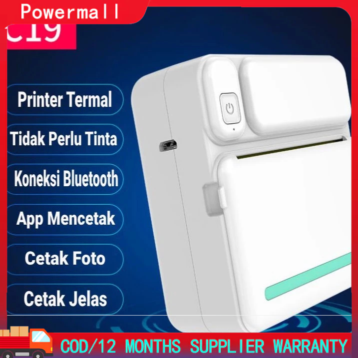 Mini Printer Portable Thermal Printer Pocket Printer Wireless Bluetooth Mini Foto Gambar Label Print