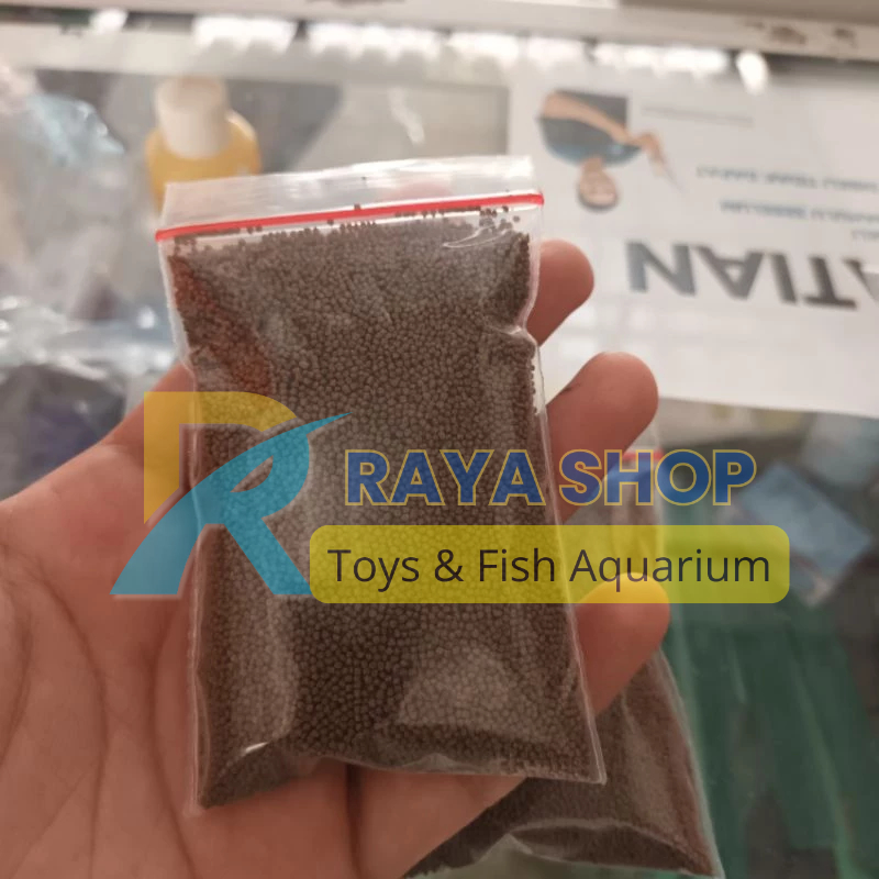 Repack 30 dan 60 gr Pakan ikan Hias Guppy, Cupang, glofish, Danio Prima Feed (PF) 500