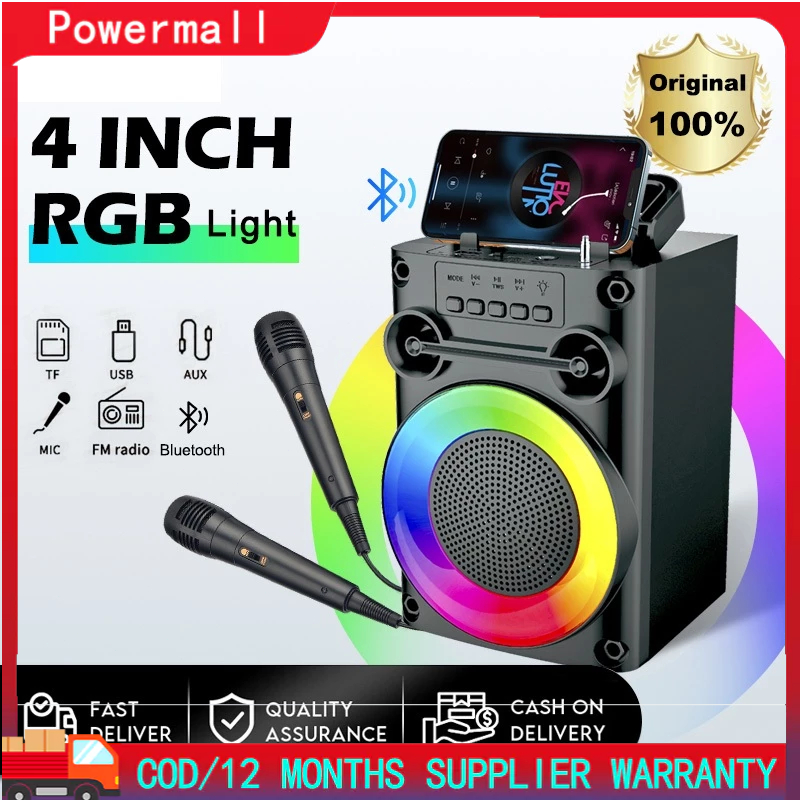 【PRO BASS】Speaker Bluetooth Karaoke Protable Super Bass Polytron Besar Original Mini Wireless Musik 