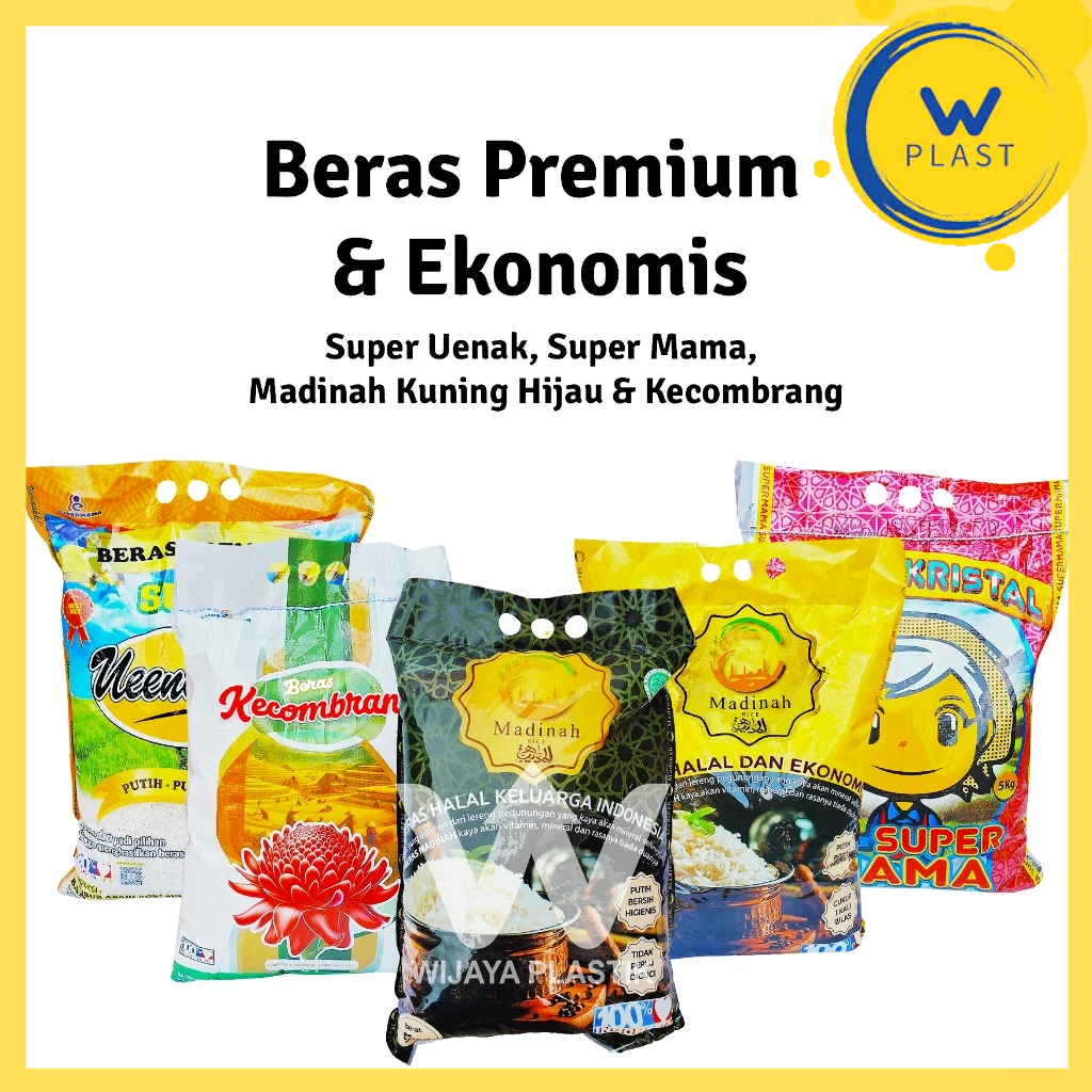 

[SAK Kecil] Beras Premium & Ekonomis [Mentari.Lahap.Super.Madinah.Kecombrang] --- 3 5 10 KG @SAK | pulen kadaluarsa lama 3kg 5kg 10kg mentari lahap wanita lele super uenak mama merah madinah kuning hijau kecombrang putih bersih bpom murah karung Sak