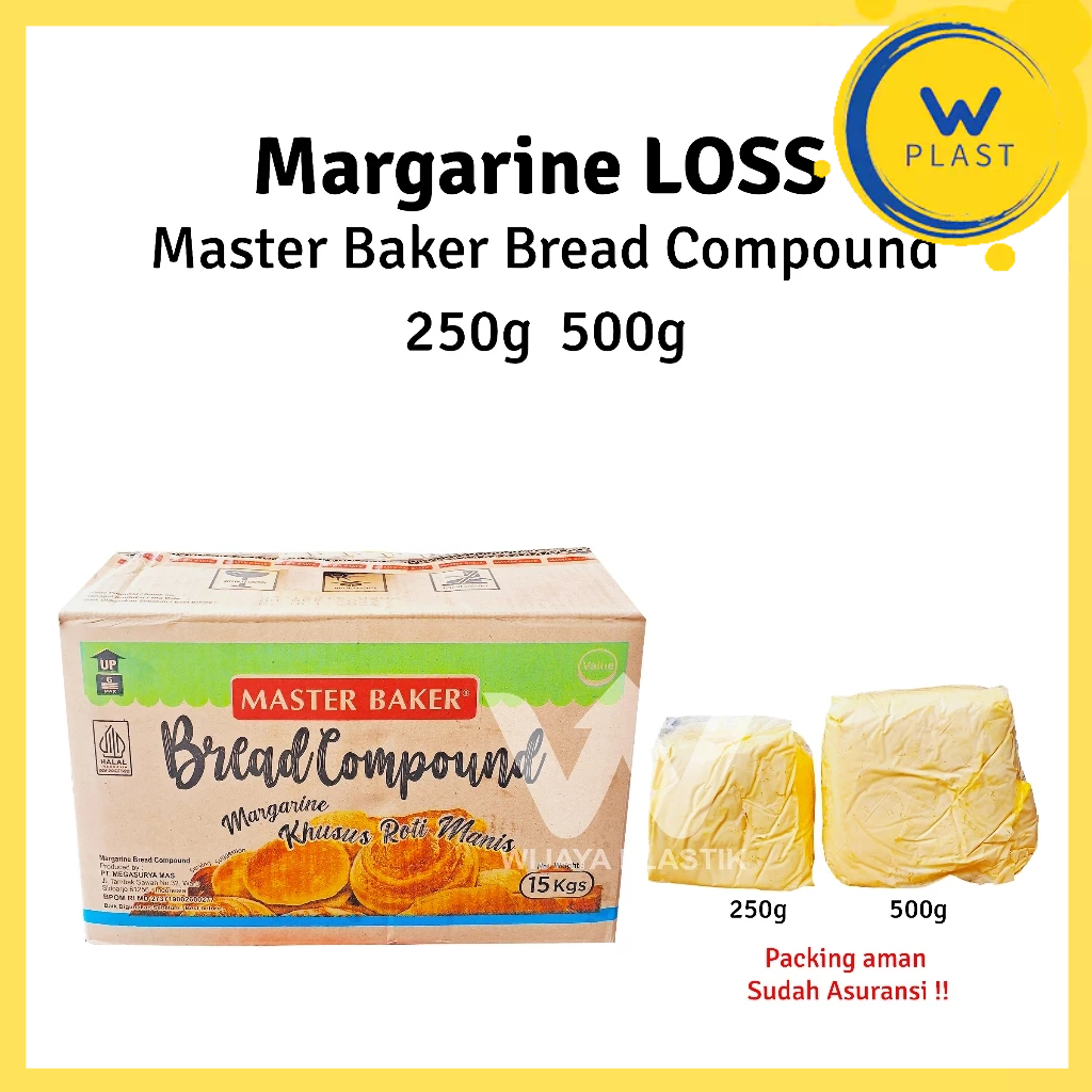 

[RE-Pack] Margarine [MASTER BAKER] Bread Compound --- 250g 500g @Pack | seperti margarin amanda master baker re pack repack loss los kiloan gram oles roti kue manis lembab ekonomis murah exp lama pack