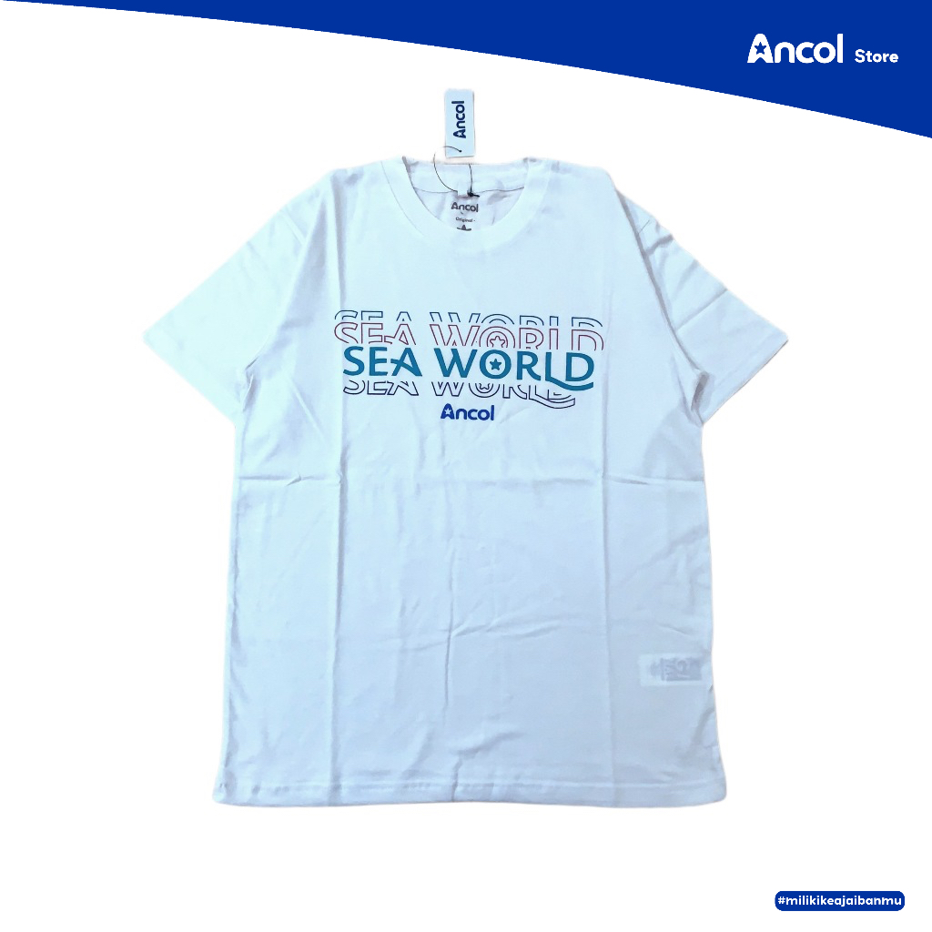 Ancol Baju Kaos Dewasa Seaworld Typo Modif | Official Merchandise