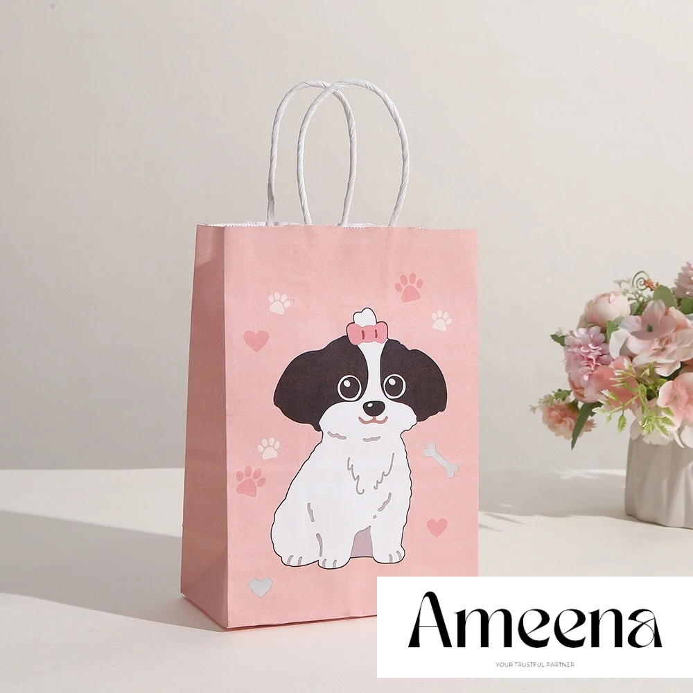 

[SATUAN] Paperbag tas kado ultah / Tas Gift Ultah Souvenir motif anjing kartun lucu