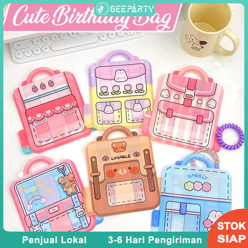 

10pcs Hadiah Ulang Tahun Permen Tas Ransel Sekolah Ritsleting Ziplock Tas Makanan Ringan Tas Portabe