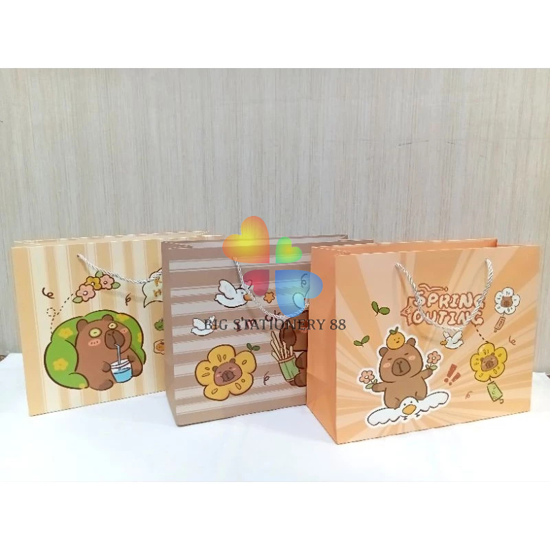 

Paper Bag Tas Belanja CapyBara/ shopping kantong Besar Sedang Kecil