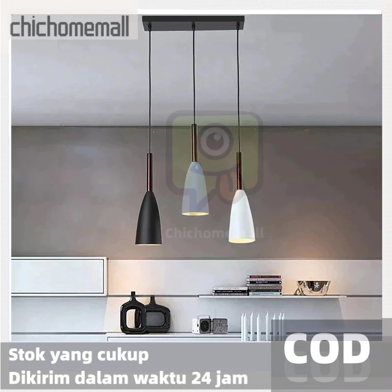Gantung Minimalis Lampu Gantung Dapur Lampu bar 3 in 1 Lampu Hias Gantung Cafe Nordic Lampu Sorot Ch