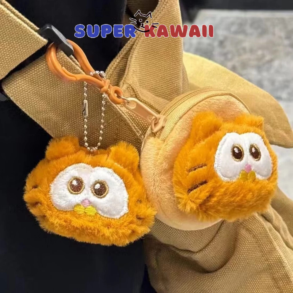 SK 428 - GARFIELD Cute Mini Pouch Dompet Koin Gantungan Kunci Premium