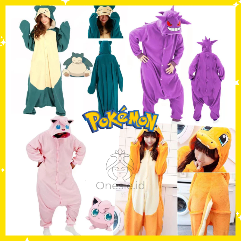 PIYAMA ONESIE POKEMON KIGURUMI KOSTUM BAJU DEWASA