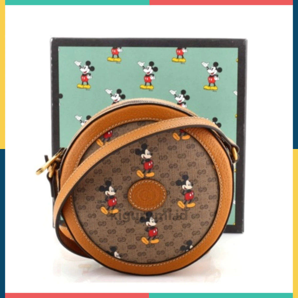 Tas Wanita Selempang Bulat Round Sling Bag Mickey Mouse Bag