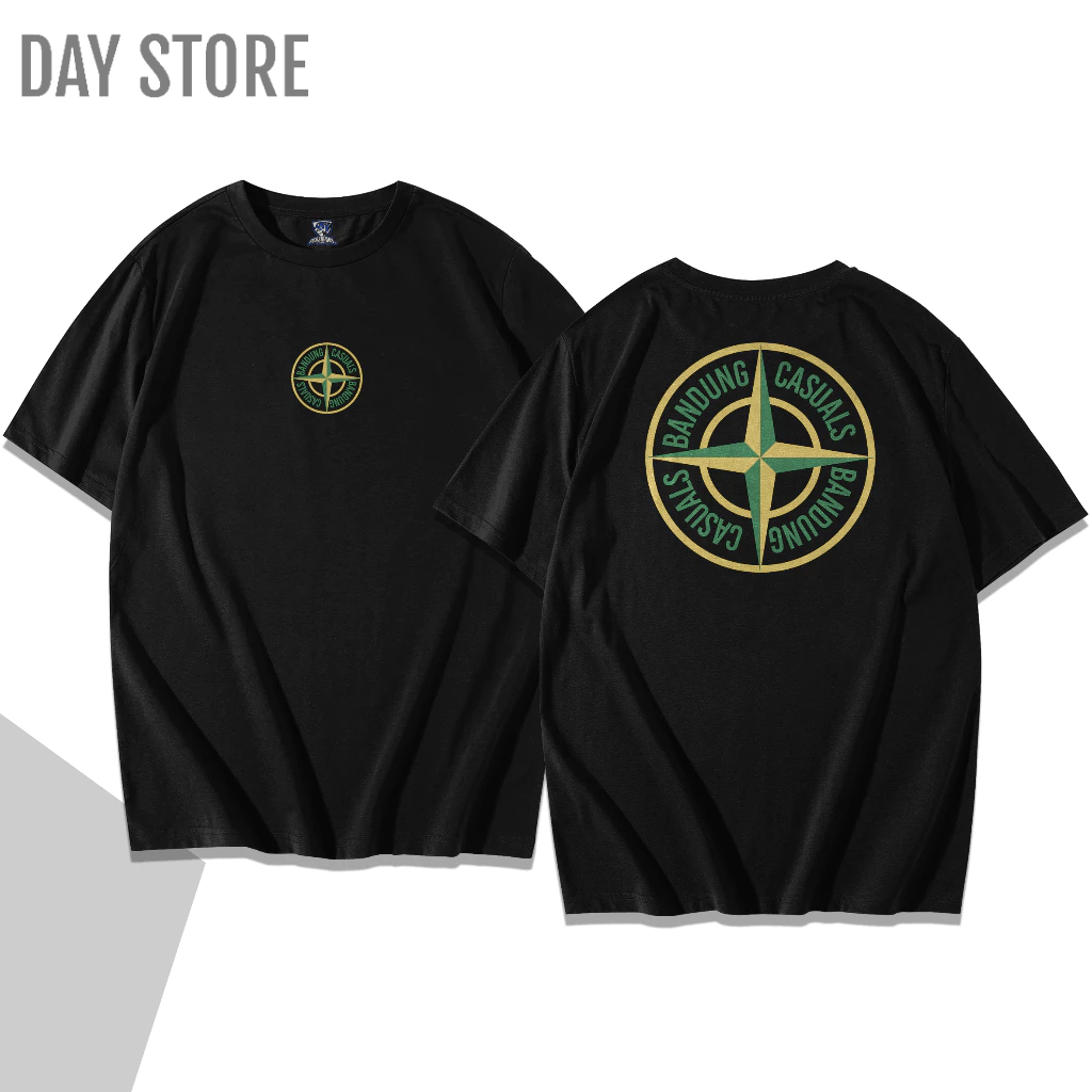 DAY STORE Kaos Hitam Pria dan Wanita Suporter Bandung Casual Persib Tshirt Baju