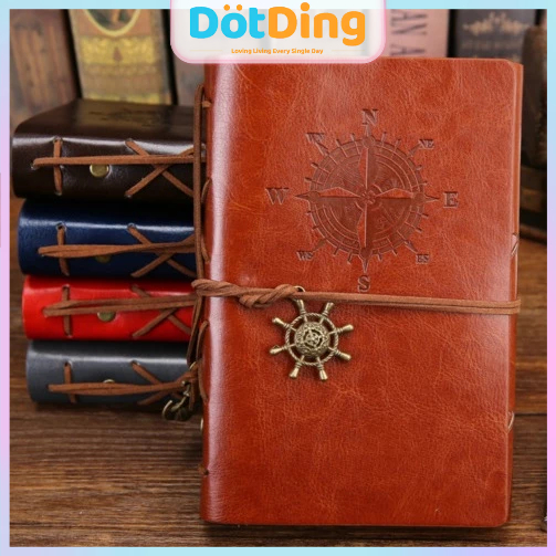 

[DOTDING] A7 Binder Kulit Buku Catatan Agenda Jurnal Retro Pirate Daily Notebook/A7 Leather Bound Notebook 80 sheets/160pages Daily Journal Retro Pirate Planner A073