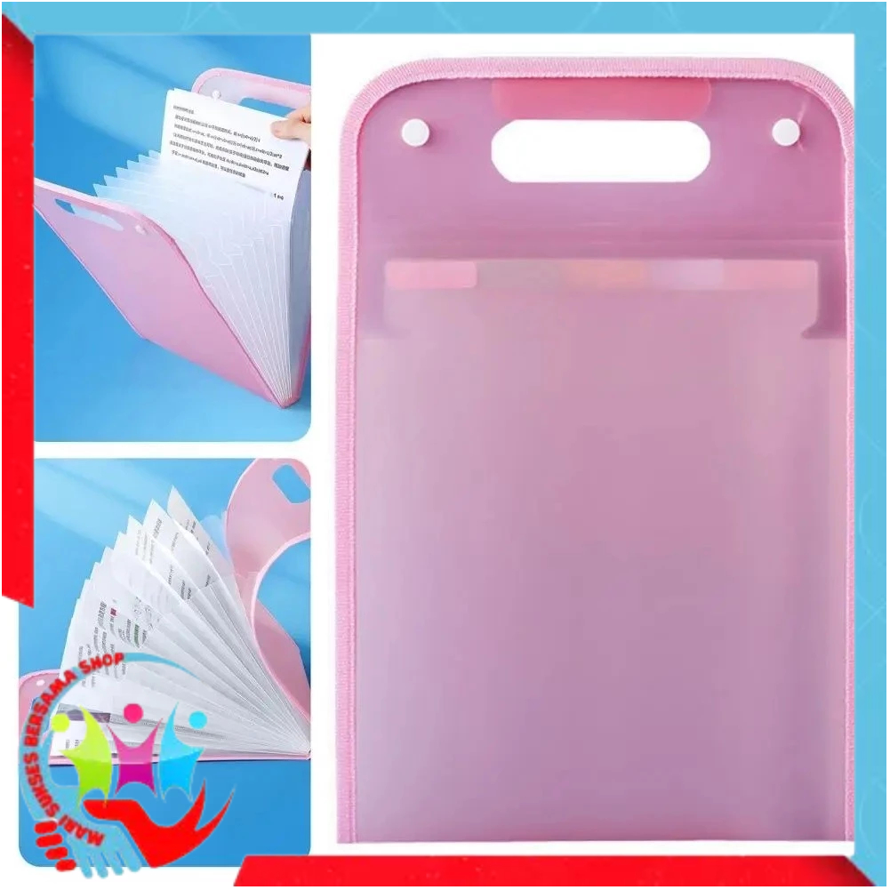 

MSBS Tas file Handle Warna Transparan Anti Air Multi Layer Folder Tas File 13 Sekat Map Tas Dokumen A4 Folder Map Kerja Document