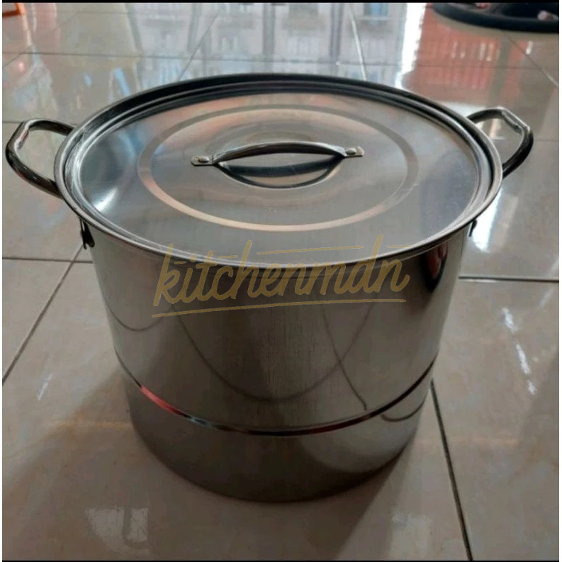Panci Stock Pot Streamer 1 set 5555 Stainless - KitchenMdn