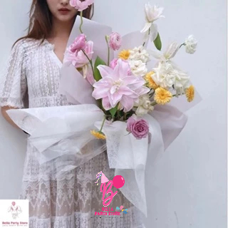 

LEMBARAN kertas tisu bunga halus tissue flower wrapping cellophane kertas buket