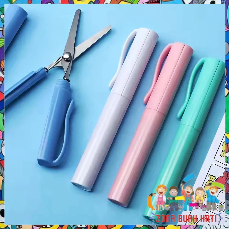 

STT Gunting Lipat Mini Bentuk Pena Gunting Kertas Paper Cutter Portable Scissors Gunting Kecil Alat Pemotong Kertas Portabel Model Pulpen