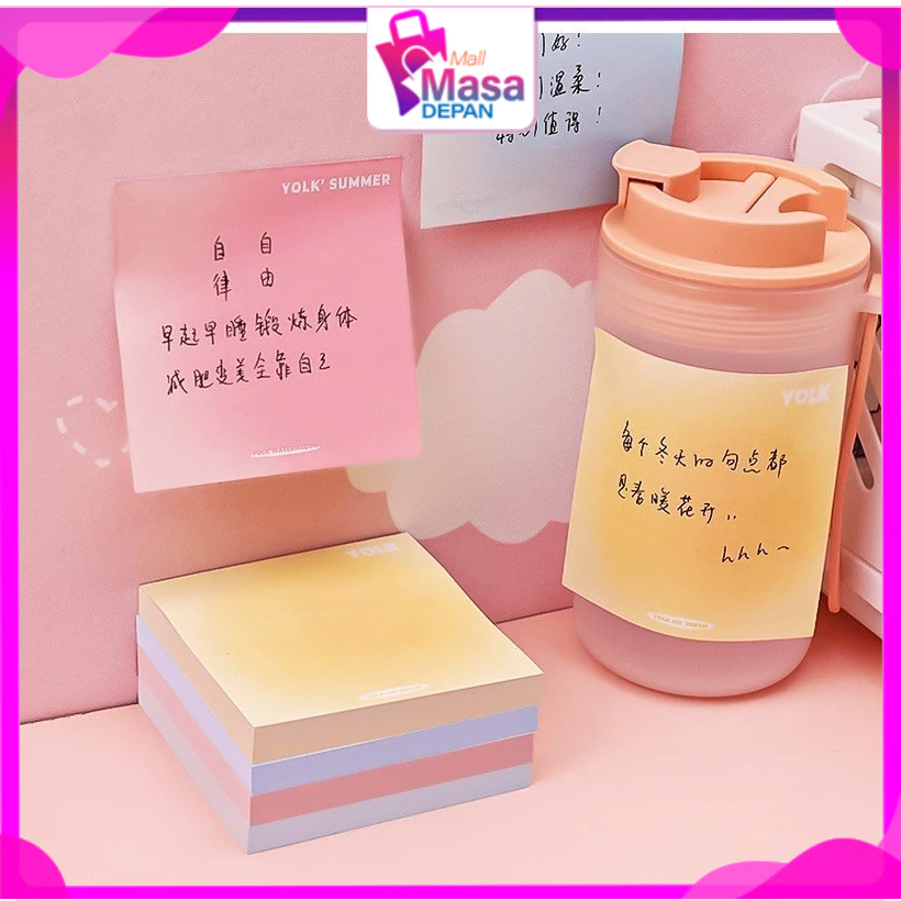 

MMD Sticky Notes Gradasi Lucu Polos 50 Lembar Memo Tempel Gradasi Warna-Warni 50Lembar Tempelan Kertas Catatan Memo Bookmark Notepad Alat Tulis Kantor Sekolah