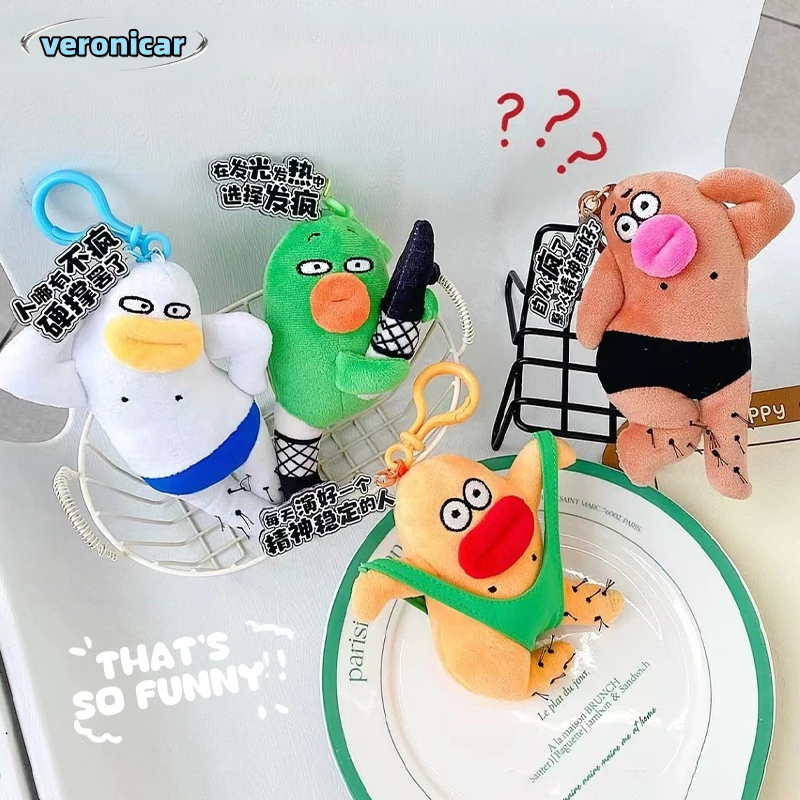 Berkualitas Gantungan Kunci Gantungan HP Lucu & Unik Boneka Bulu Kreatif Si Gila Kabur Cocok Buat Ta