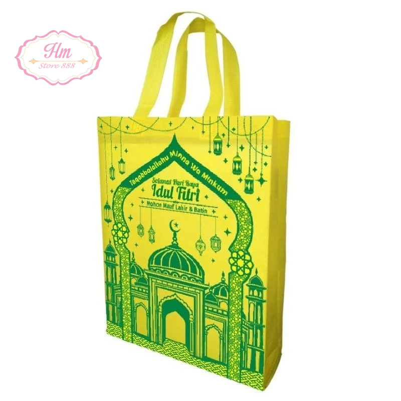 

HM - Goodie Bag Handle edisi Idul Fitri uk 30x40x8 Tas Spunbond Lebaran