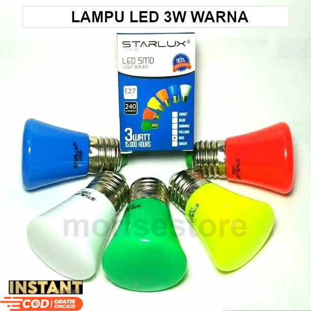 Lampu LED 3W Warna STARLUX Original