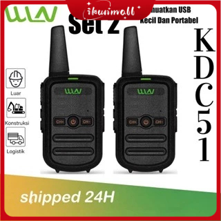 【COD】HT WLN-C51 HT sipil daya tinggiMini Wln Two-Way Radio Walkie Talkie 2 unit /1unit WLN-C56 HT