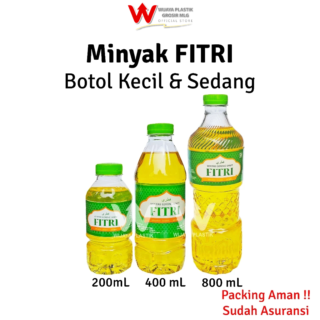 

[PROMO] Minyak BOTOL Mini [FITRI] 200 400 800 mL 5L --- @Botol | fitri kemasan sedang ekonomis gelas kecil besar 5 L bening goreng kelapa sawit murah camping botol