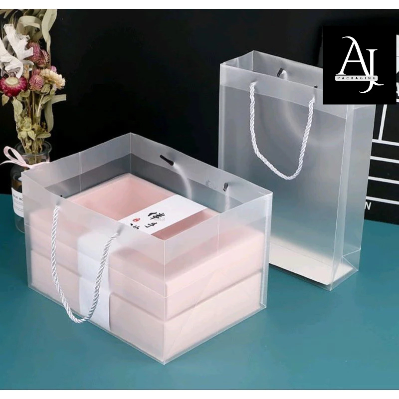 

[Satuan] Square Transparan Bag Kotak Tas Kantong Bingkisan Souvenir