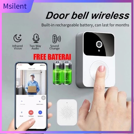 Bel Rumah Tanpa Kabel Bel Pintu Rumah Wireless Kamera WIFI Video Doorbell Smart Door Bell Kamera