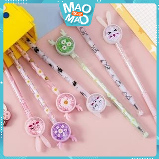 

MAOMAO Pena Karakter Payet Gliter Bunny Lucu Black Ink Gel Pulpen Murah Gel Bolpen Gel Pastel Alat Tulis Sekolah Kantor Murah