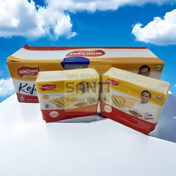 

Wincheez | Keju Cheddar Olahan | 8 x 250 Gram (1 Pack isi 8)